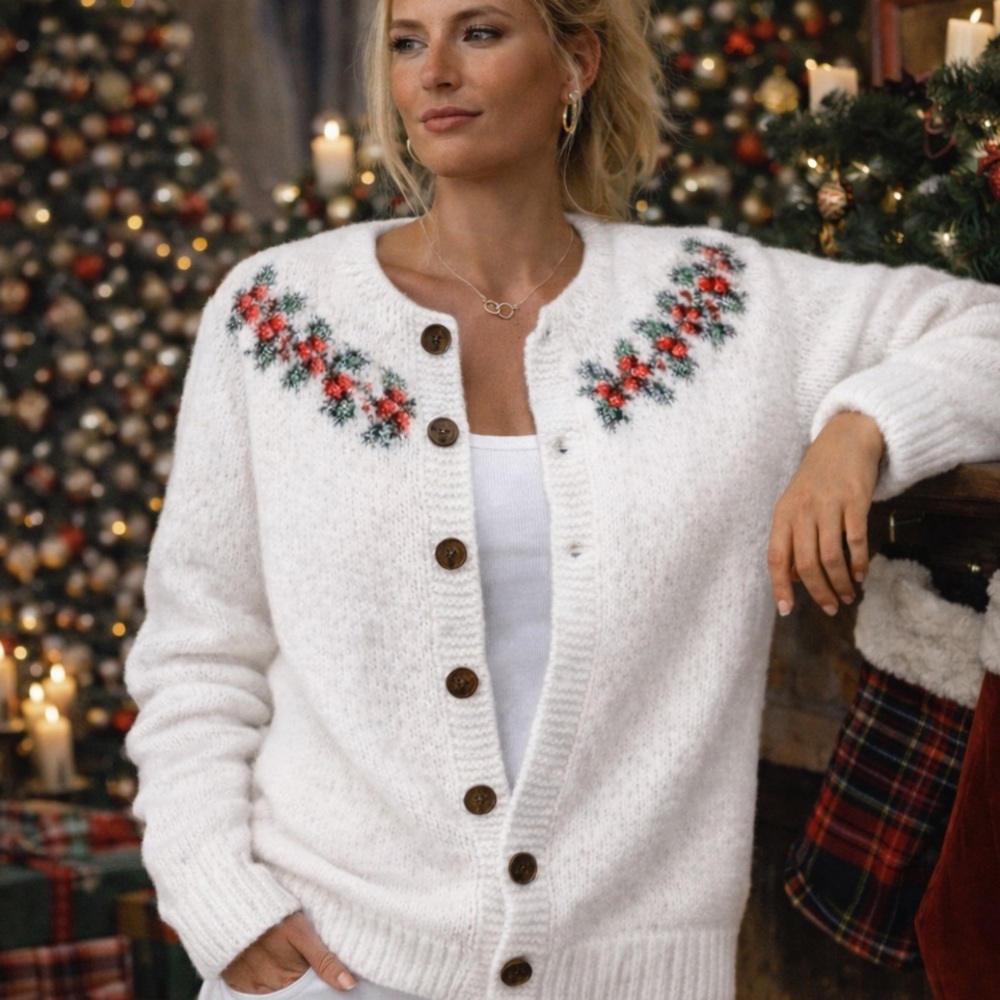 The Holly and the Ivy Cardigan
Christmas Sweater
English Countryside Sweater - Picture 2 of 16
